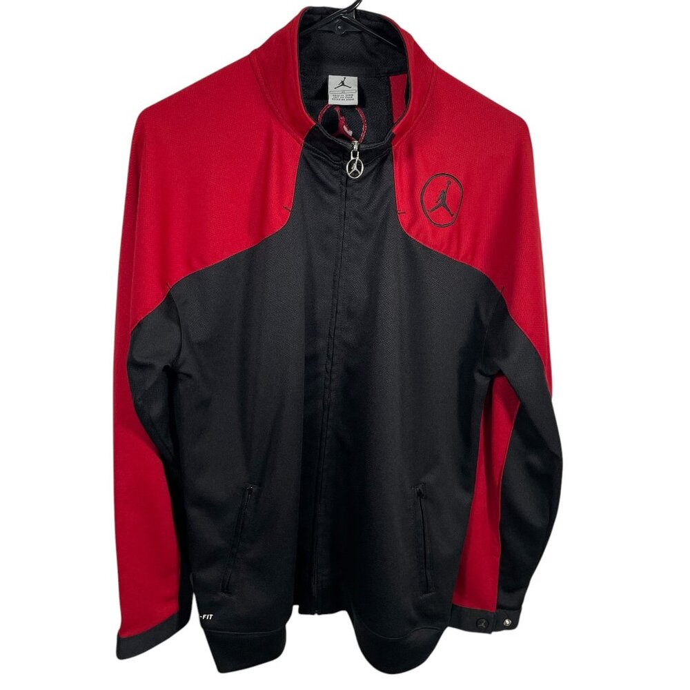 Nike Air Jordan Track Jacket Youth XL (20) Black Red Jumpman Logo Full Zip